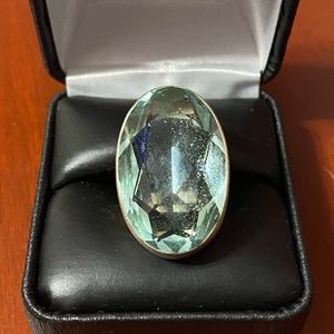 Sanjen 925 Sterling Silver ring blue